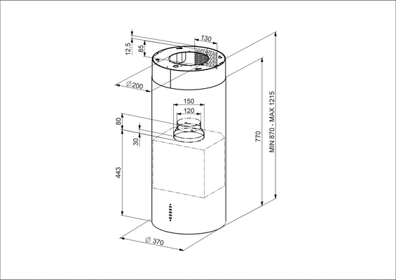 Okap wyspowy Smeg KIR37XE2