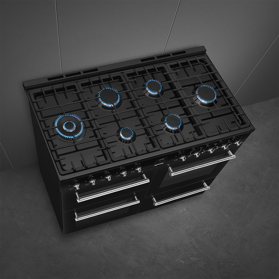 Kuchnia z płytą gazową Smeg CX113GMBL