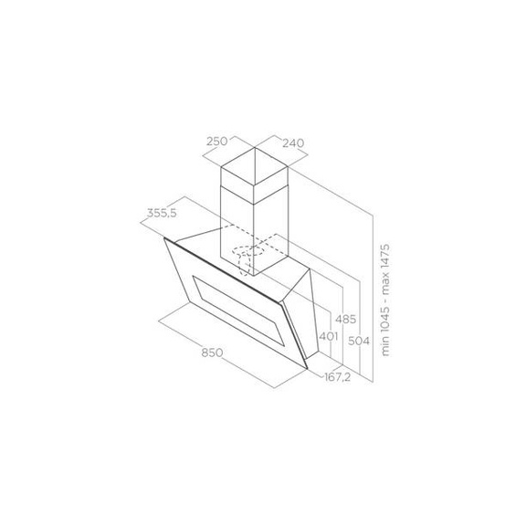 Okap Elica BLOOM BL/A/85 czarny PRF0164459 wyciąg