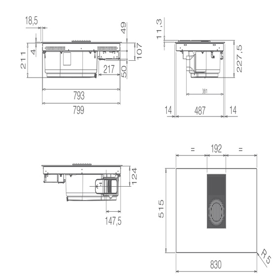 Płyta z okapem Elica NIKOLATESLA LIBRA EVO BL/A/83 PRF0196340 czarny
