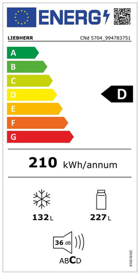 Chłodziarko-zamrażarka Liebherr CNd 5704 Pure NoFrost