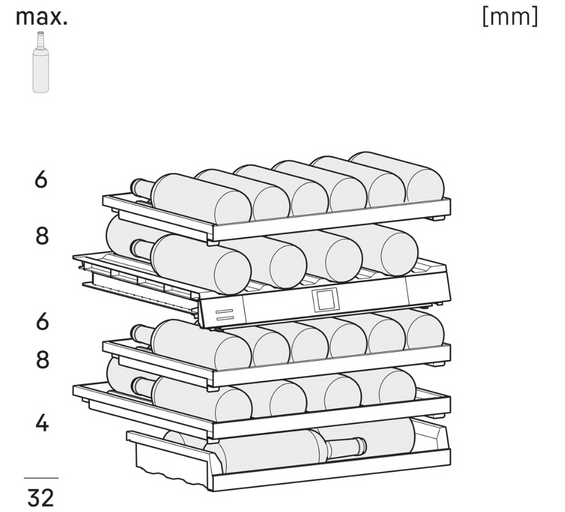 Wysyłka 24h! Winiarka do zabudowy podblatowej Liebherr UWpri 3662 Vinidor Selection