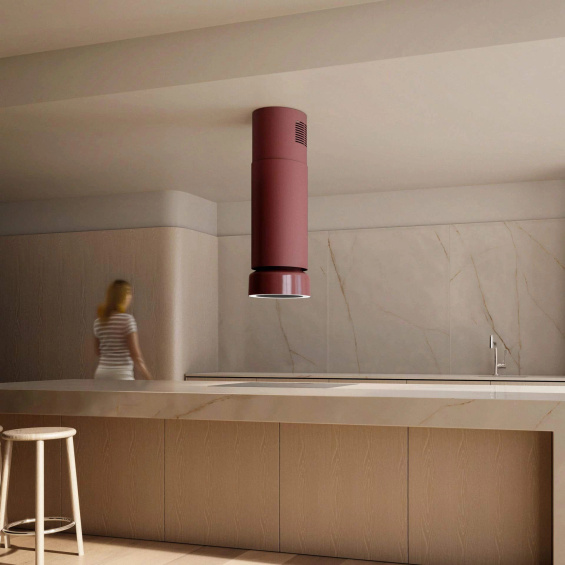 Okap wyspowy Ciarko Design FLUO Burgundy/Burgundy Gloss pochłaniacz 