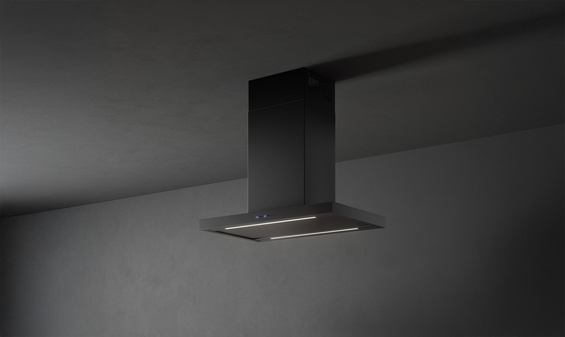 Okap Falmec Plane Plus NRS Isola 90 czarny 800 m³/h wyspowy