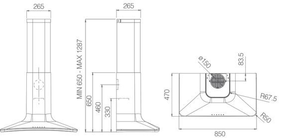 Okap Elica SWEET BRONZE/A/85 PRF0201748 85 cm