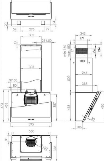 Okap przyścienny Gorenje WHI6SYB