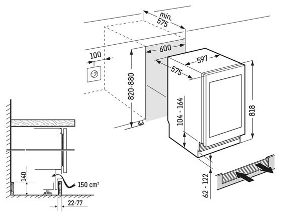 Winiarka do zabudowy podblatowej Liebherr UWgbi 3682 Vinidor Selection wysyłka 24 h !