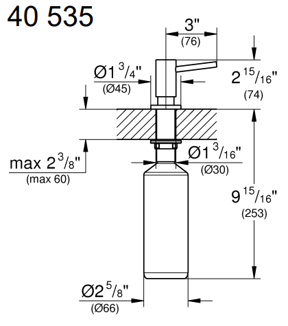 Grohe dozownik 40535DC0 stal nierdzewna