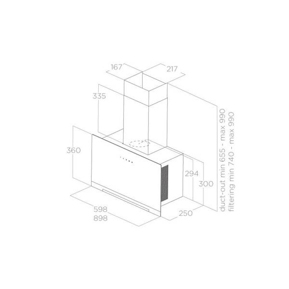 Okap Elica APLOMB BL/A/90 czarny PRF0166939 wyciąg