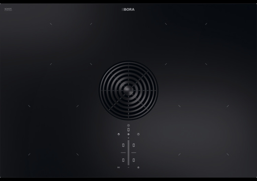 BORA Pure Rough matowa płyta indukcyjna ze zintegrowanym wyciągiem oparów - powietrze odprowadzane PURA2R