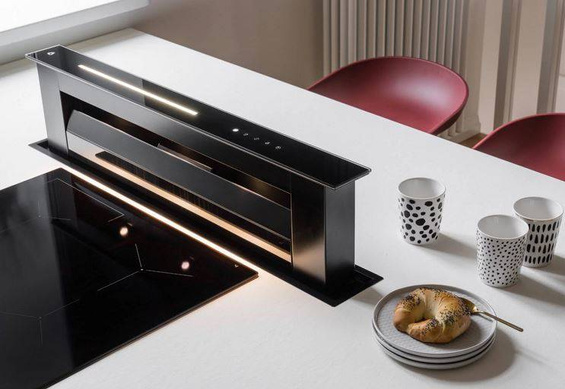 Okap blatowy Ciarko Moondraft  Czarny Mat/Czarne szkło 60cm wyciąg