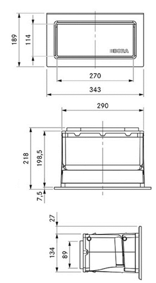 BORA UEBF/1 3box przejście ścienne wraz z materiałem uszczelniającym EAN-Code:4260326375831