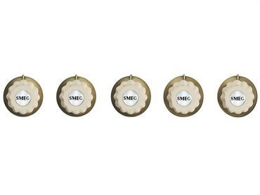 Zestaw pokręteł do płyty ceramicznej - Cortina Kremowy/Mosiądz Smeg 5MP700PO