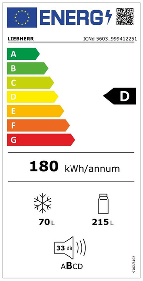 Chłodziarko-zamrażarka Liebherr ICNd 5603 Pure NoFrost wys. 194 cm