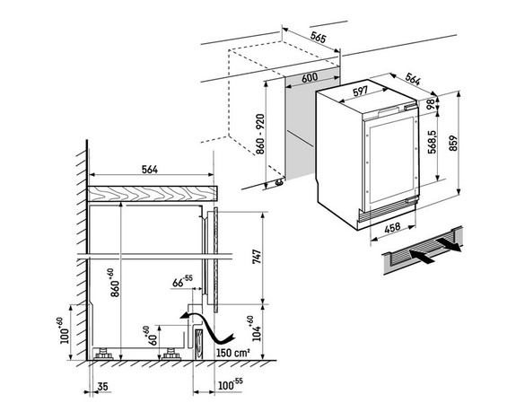 Chłodziarka podblatowa Liebherr UBCpr 376i prime
