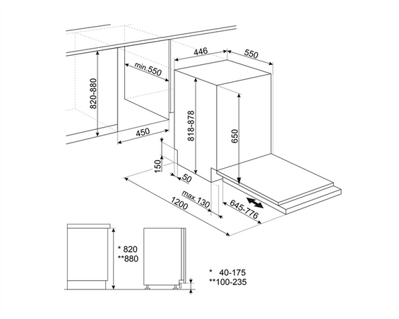 Zmywarka do zabudowy Smeg ST4523IN