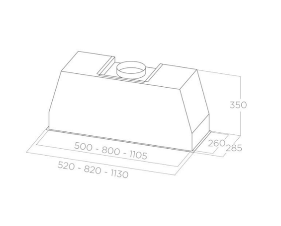 Okap Elica CT35 PRO GME IX/A/60 PRF0183213 inox bez silnika