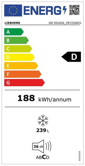 Wolnostojąca zamrażarka Liebherr GN 50Vd26 Plus NoFrost