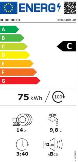 Zmywarka do zabudowy De Dietrich DCJ434DB
