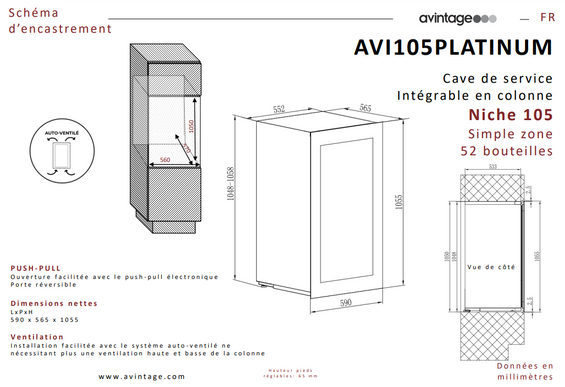 Winiarka Avintage AVI105PLATINUM