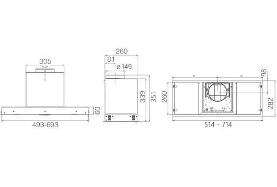 Okap Elica Hidden Advance Plus @ IX/A/52 PRF0180299A wyciąg