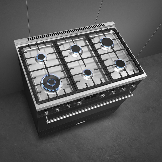 Kuchnia z płytą gazową Smeg C9GMMB2