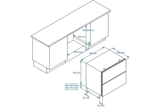 Zamrażarka szufladowa Norcool G1 80 cm N-60000008
