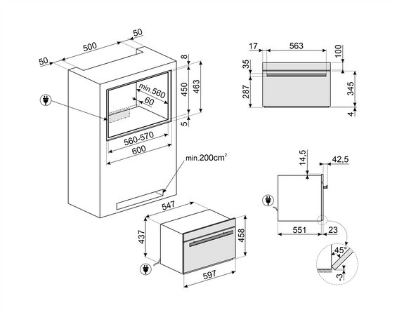 Blast Chiller Smeg SBC4104B3