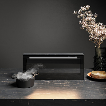 Okap Falmec Level Invisible 90 czarny połysk 800 m3/h (Personalizowany panel górny)