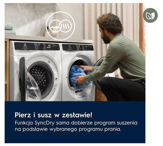 Suszarka z pompą ciepła Electrolux 800 UltraCare ProSteam AbsoluteCare 9 kg EW8D595MCP