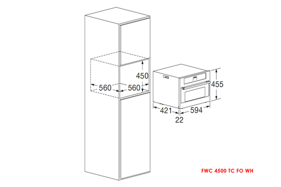 Winiarka kompaktowa Fulgor Milano FWC 4500 TC FO WH