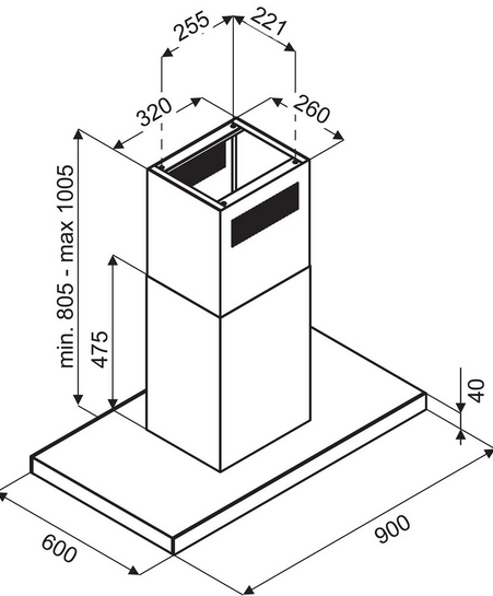 Okap De Dietrich DHI2963B 
