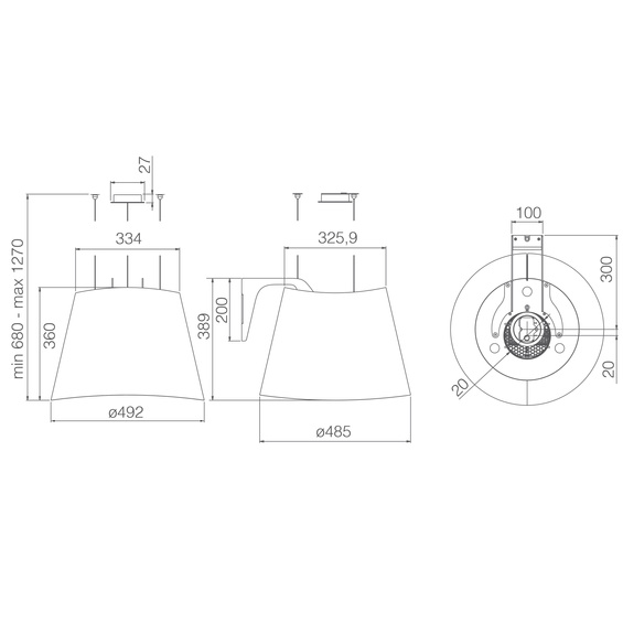 Okap Elica JUNO URBAN ZINC/F/50 PRF0147730B 50 cm