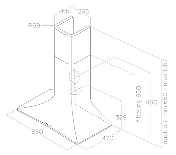 Okap Elica SWEET EMBRACE/A/85 PRF0201744 85 cm