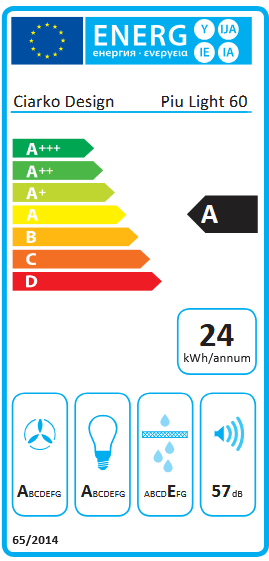 Okap wyspowy Ciarko Design PIU LIGHT Ecru 60 cm