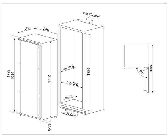 Zamrażarka do zabudowy Smeg S9F174NE