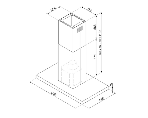 Okap wyspowy Smeg KLTI9L4X