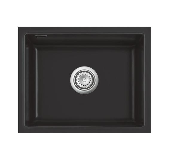 systemceram MERA 50 U zlewozmywak ceramiczny Nigra 87