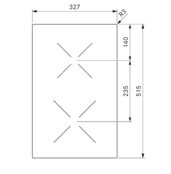 BORA Classic 2.0 CKA2HB Zestaw płyt ceramicznych grzewczych Hyper z polem brytfanny (1x CKASE2, 1x CKCH, 1x CKCB)