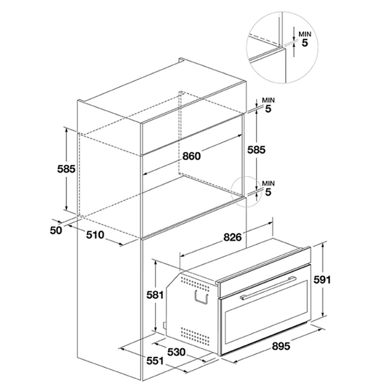 Piekarnik Fulgor CLUSTER CONCEPT 90 FCLO 9615 TEM 2F BK