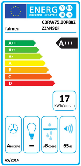 System Zintegrowany Falmec Brera 75 czarny 800 m³/h