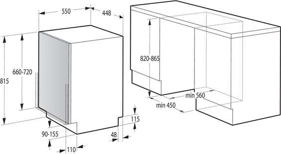 Zmywarka do zabudowy Gorenje GV520E10S