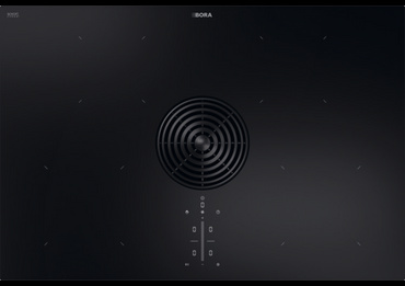 BORA Pure Rough matowa płyta indukcyjna ze zintegrowanym wyciągiem oparów - powietrze w obiegu zamkniętym PURU2R