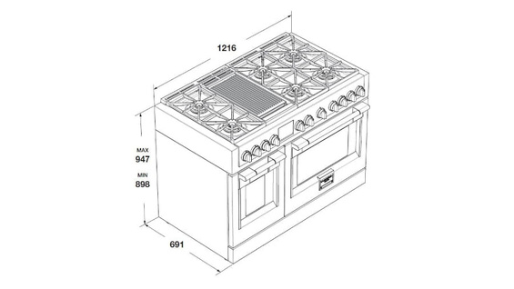Kuchnia Fulgor Milano Sofia FSRC 4807 2P MK 2F X2 120 cm