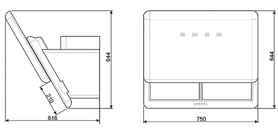 Okap Smeg 50's Style KFAB75CR