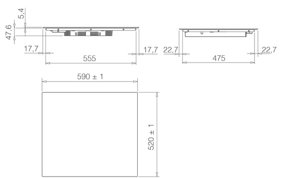 Płyta indukcyjna Elica RATIO 603 PLUS CONNEX BL PRF0199854