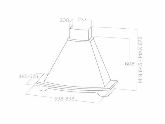 Okap Elica CORALINE WH/A/60 T.GREZZO PRF0041810B przyścienny