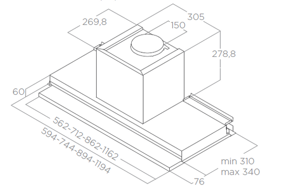 Okap Elica BOXIN DRY IX/A/120 PRF0181338 inox wyciąg