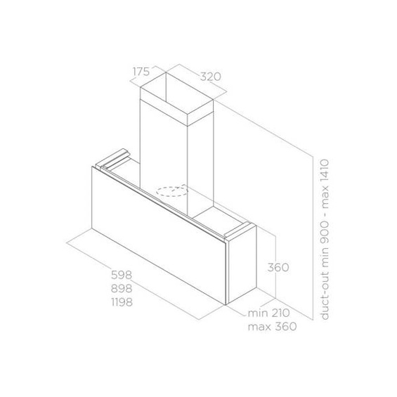 Okap Elica RULES DEKT/F/60 DEKTON® PRF0163755 pochłaniacz