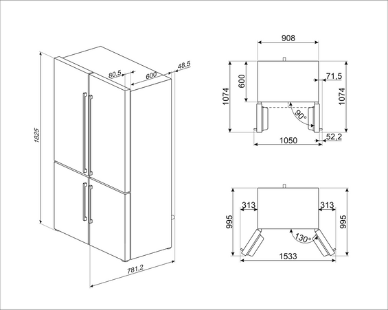 Lodówka wolnostojąca Smeg FQ60XE